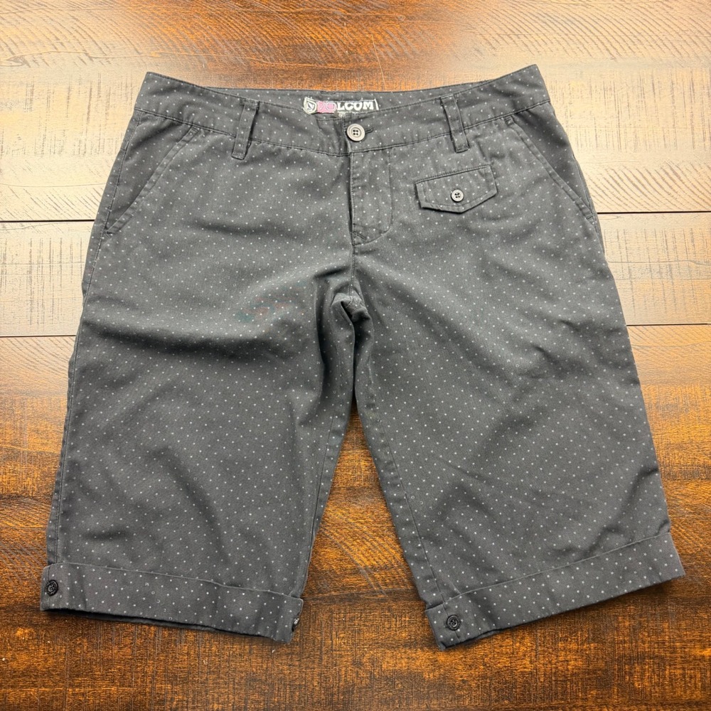 Volcom Star Search Micro Star Low Rise Bermuda Shorts 5 Y2K Skater Streetwear